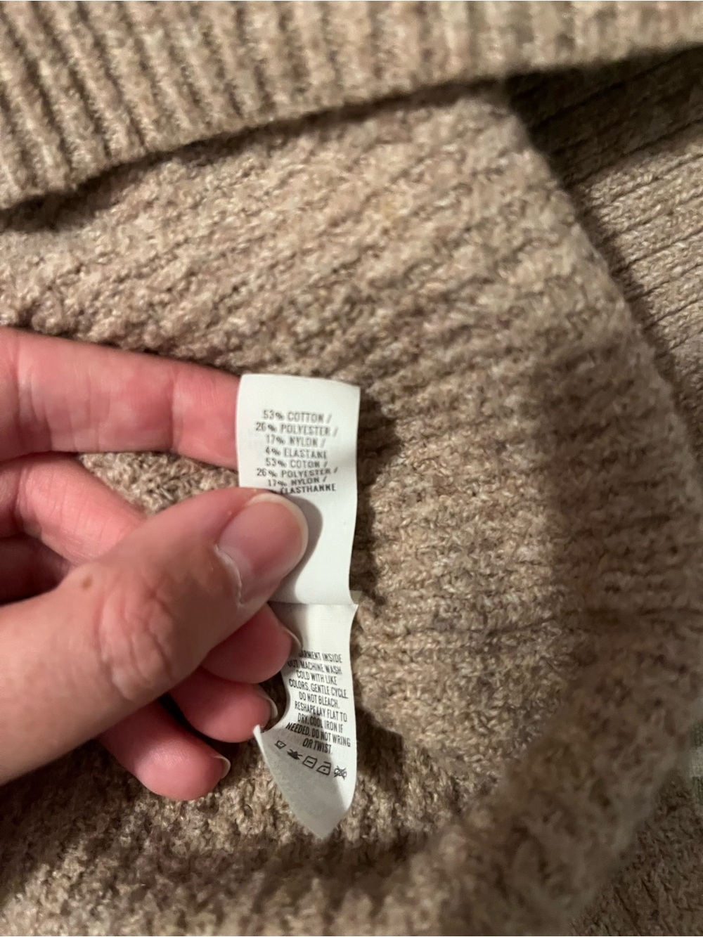 aerie Hooded Knit Pullover in tan-Taupe - Picture 5 of 5